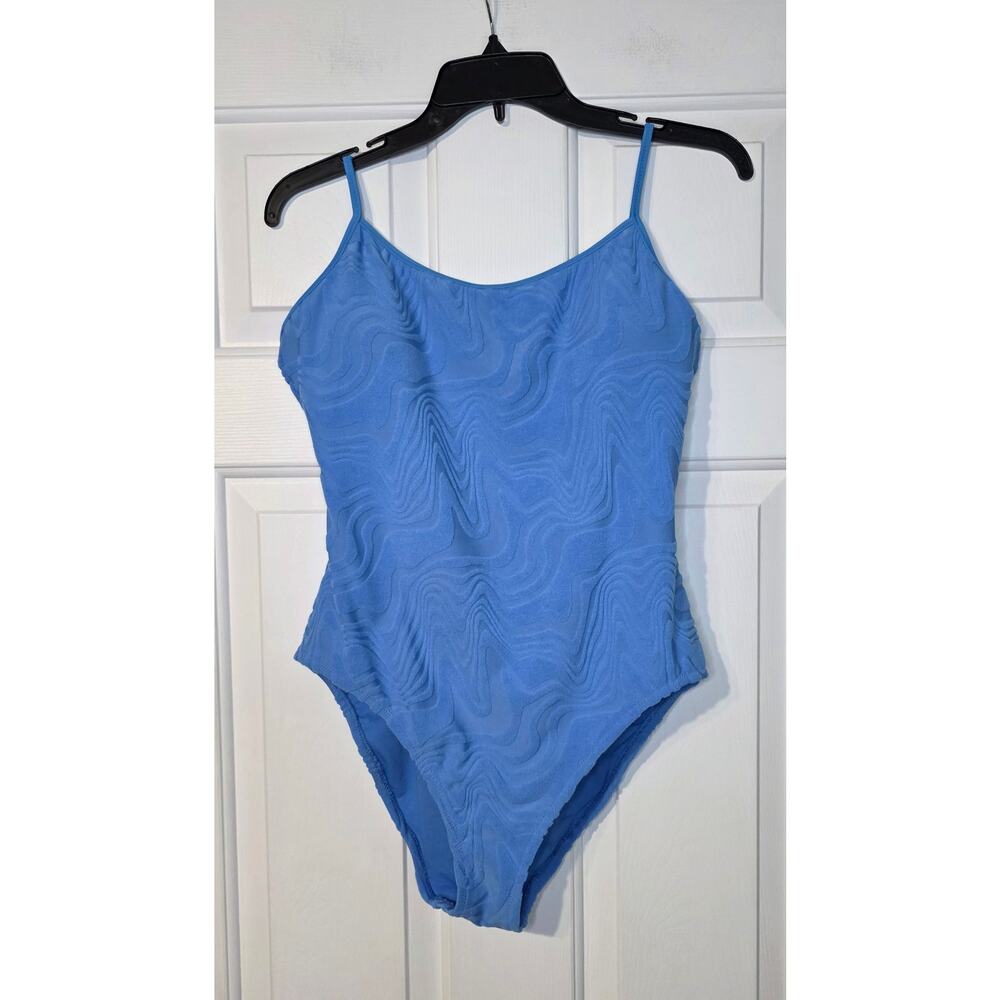 Bar III Women's Textured Tie-Back One-Piece Swimsuit Size L